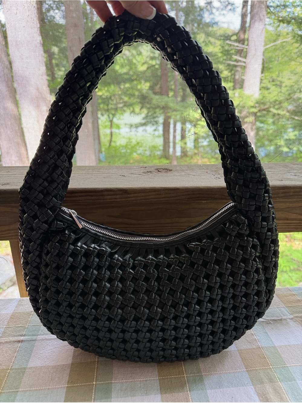 Sincerely Jules Black Woven Shoulder Bag
